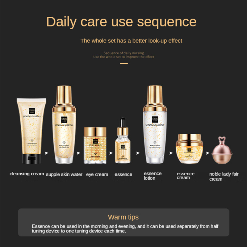 Women 24K Gold Skin Care Set 9 - огляд і ціна Luxury Skincare Set For Women