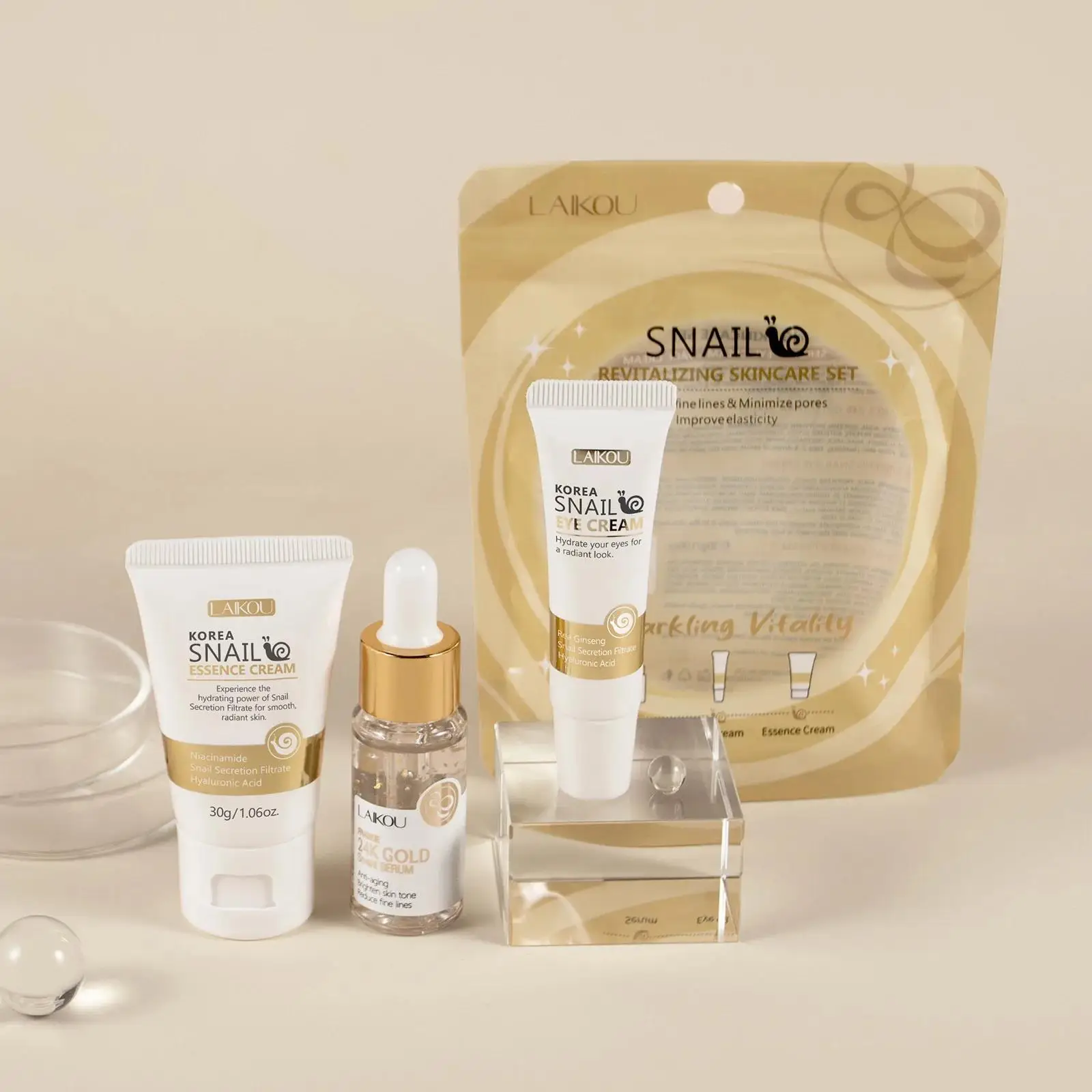 24K Gold Snail Repair Serum Ey - огляд і ціна Luxury Skincare For Women